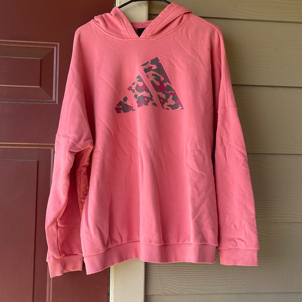 Adidas’s, sweatshirt hoodie, pink , athletic